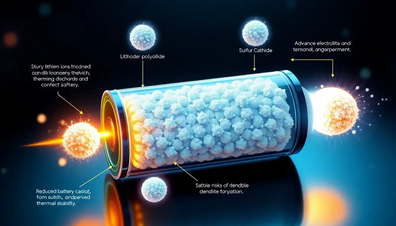 How does the conversion reaction in lithium-sulfur batteries improve safety