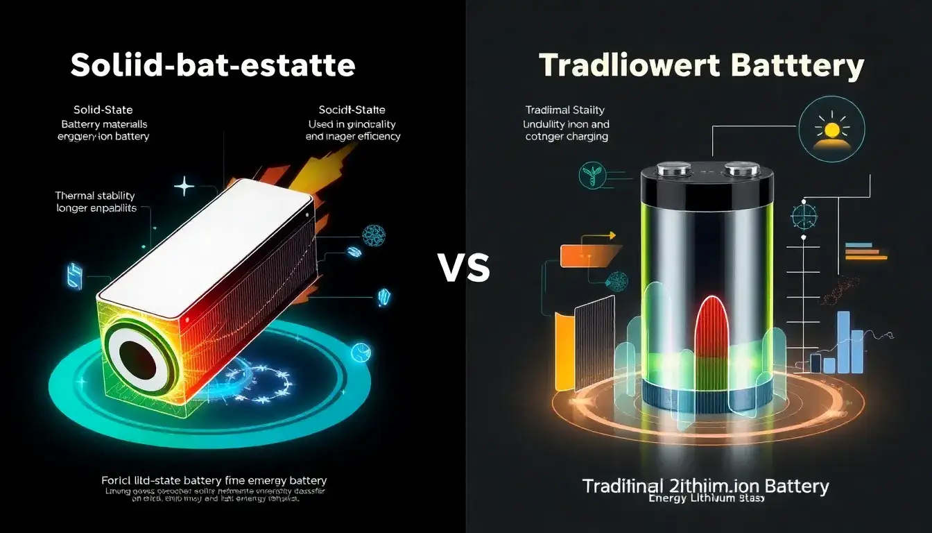 How do solid-state batteries compare to traditional lithium-ion batteries in terms of energy efficiency