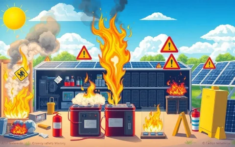 What are the main safety concerns with traditional lithium-ion batteries in solar energy storage