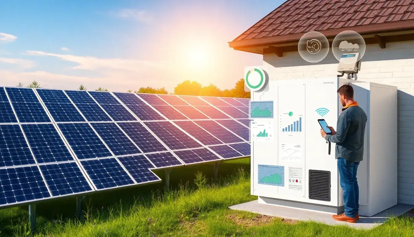 What role does remote monitoring play in smart solar battery systems