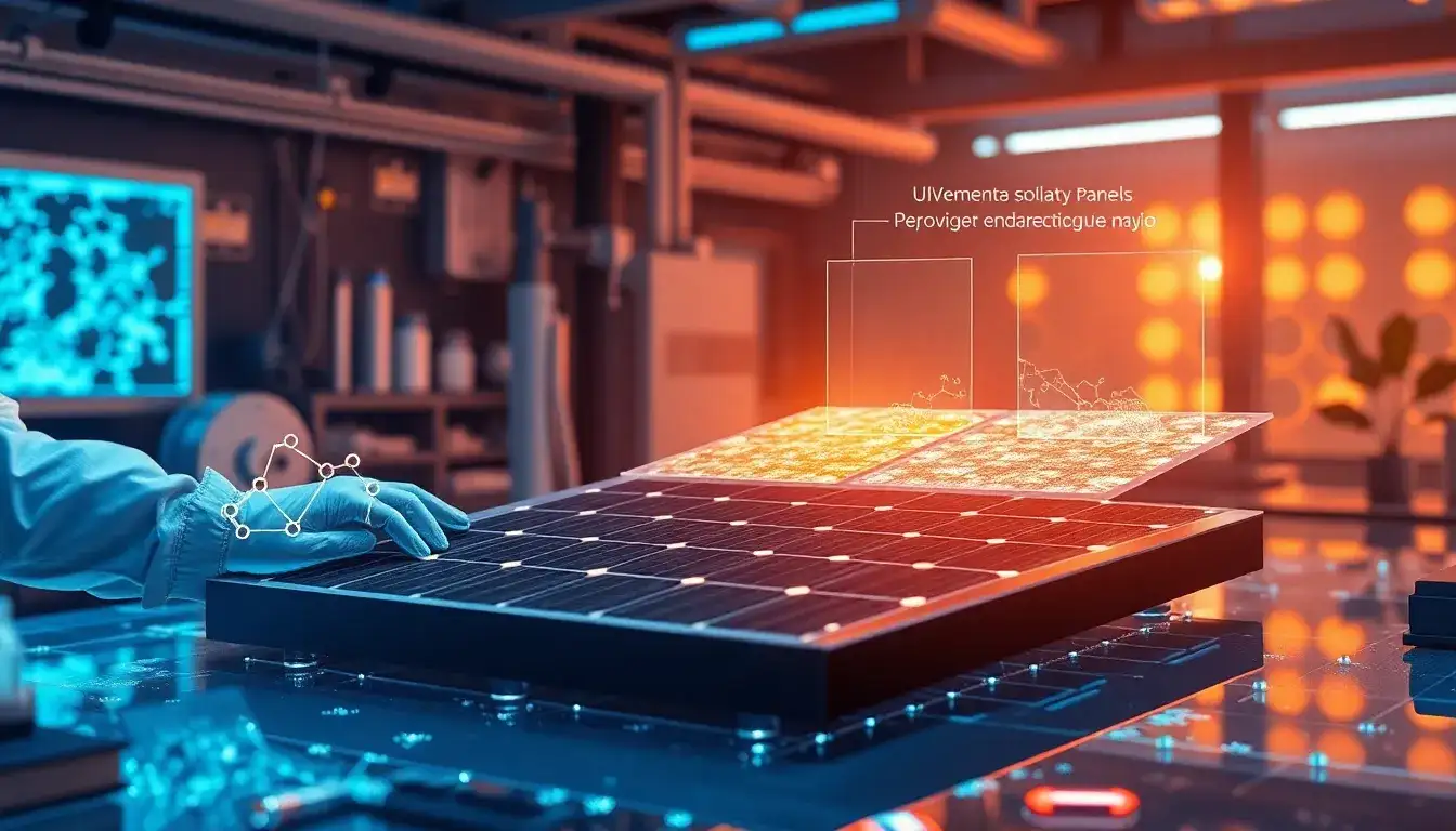 How can the degradation issues of perovskite solar panels be mitigated