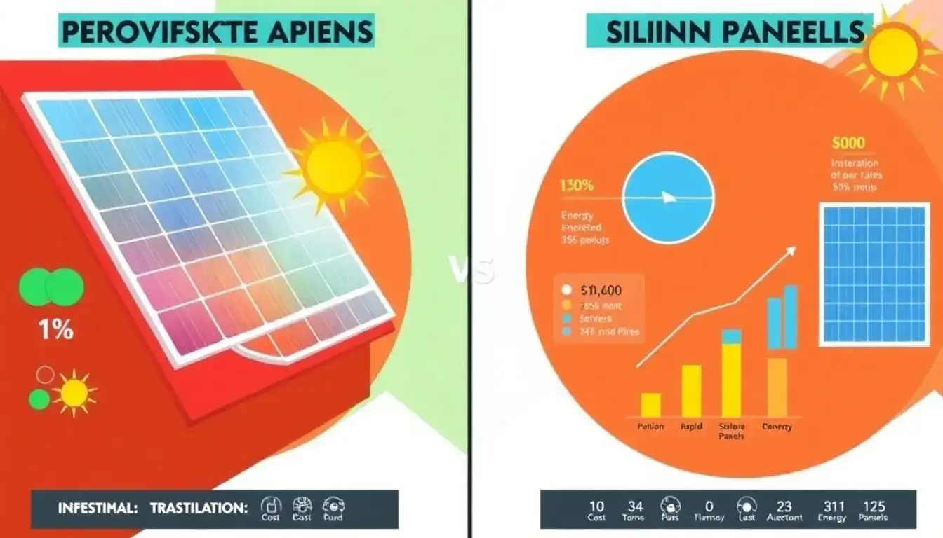How do the costs of perovskite solar panels compare to silicon-based panels over their lifetimes