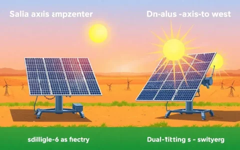What are the main differences between single-axis and dual-axis solar trackers