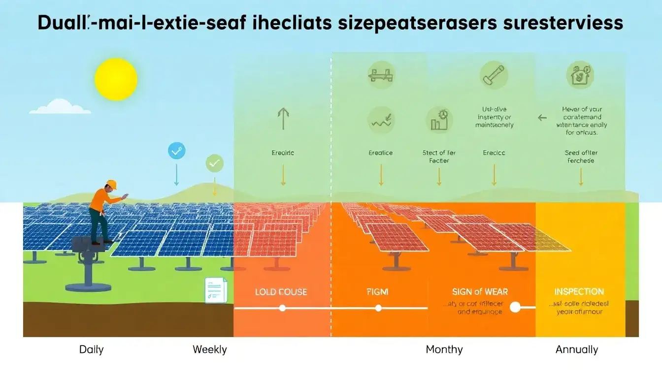How often should dual-axis trackers be inspected for maintenance