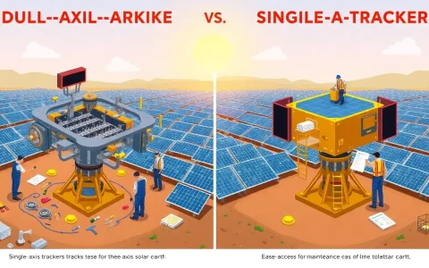 How do dual-axis trackers compare to single-axis trackers in terms of maintenance