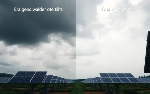 How do single-axis trackers compare to dual-axis trackers in cloudy conditions