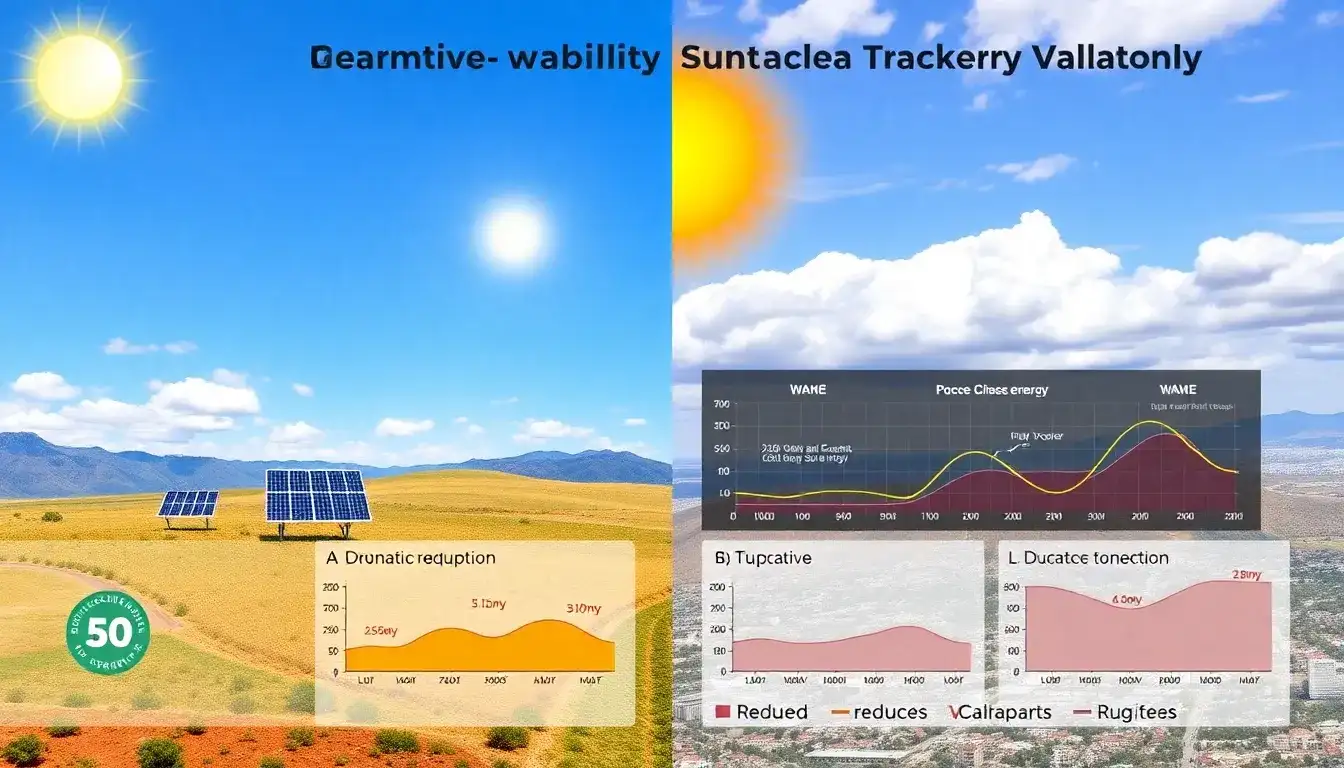 How do dual-axis trackers perform in regions with high sunlight variability