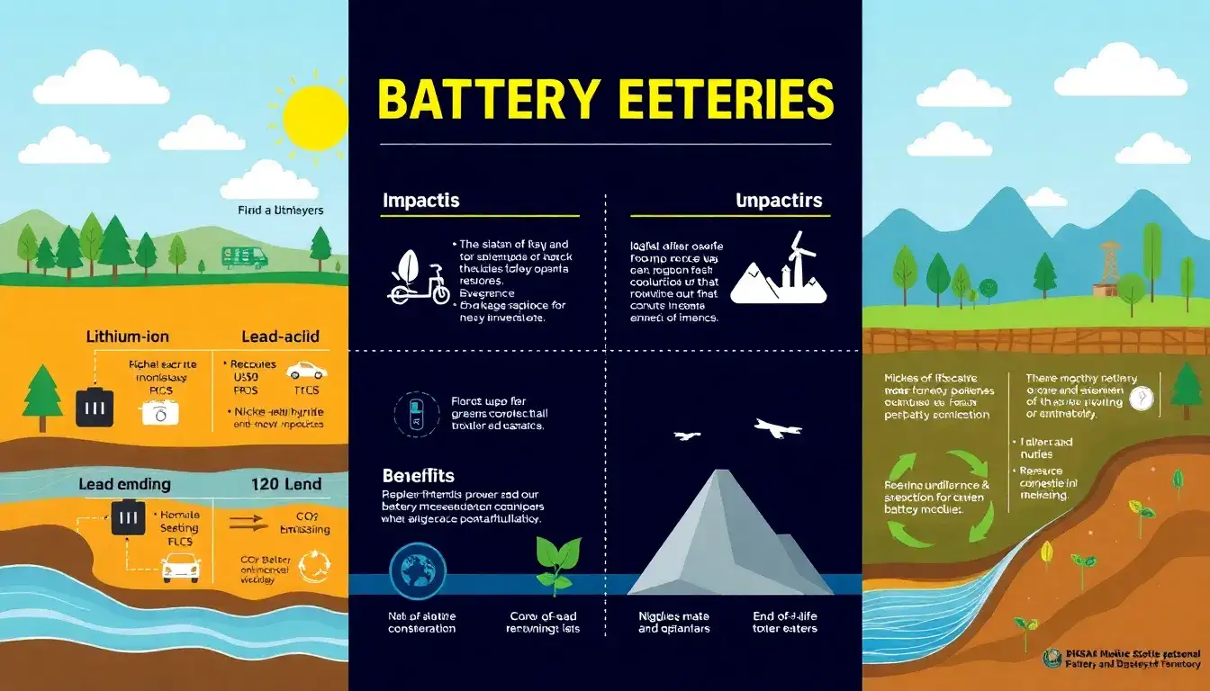 What are the environmental impacts of different battery chemistries
