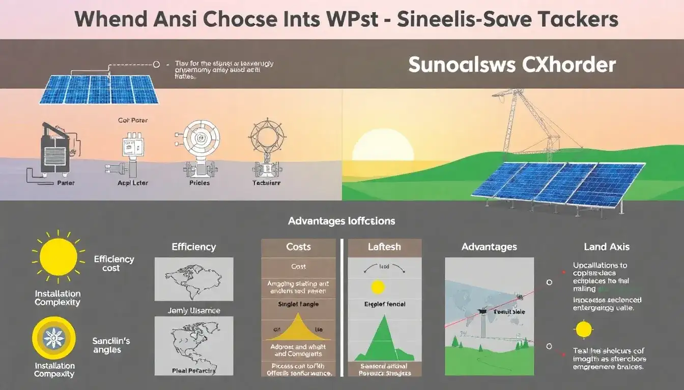 What are the key factors to consider when choosing between dual-axis and single-axis trackers