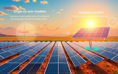 How do dual-axis trackers compare to single-axis trackers in terms of energy output