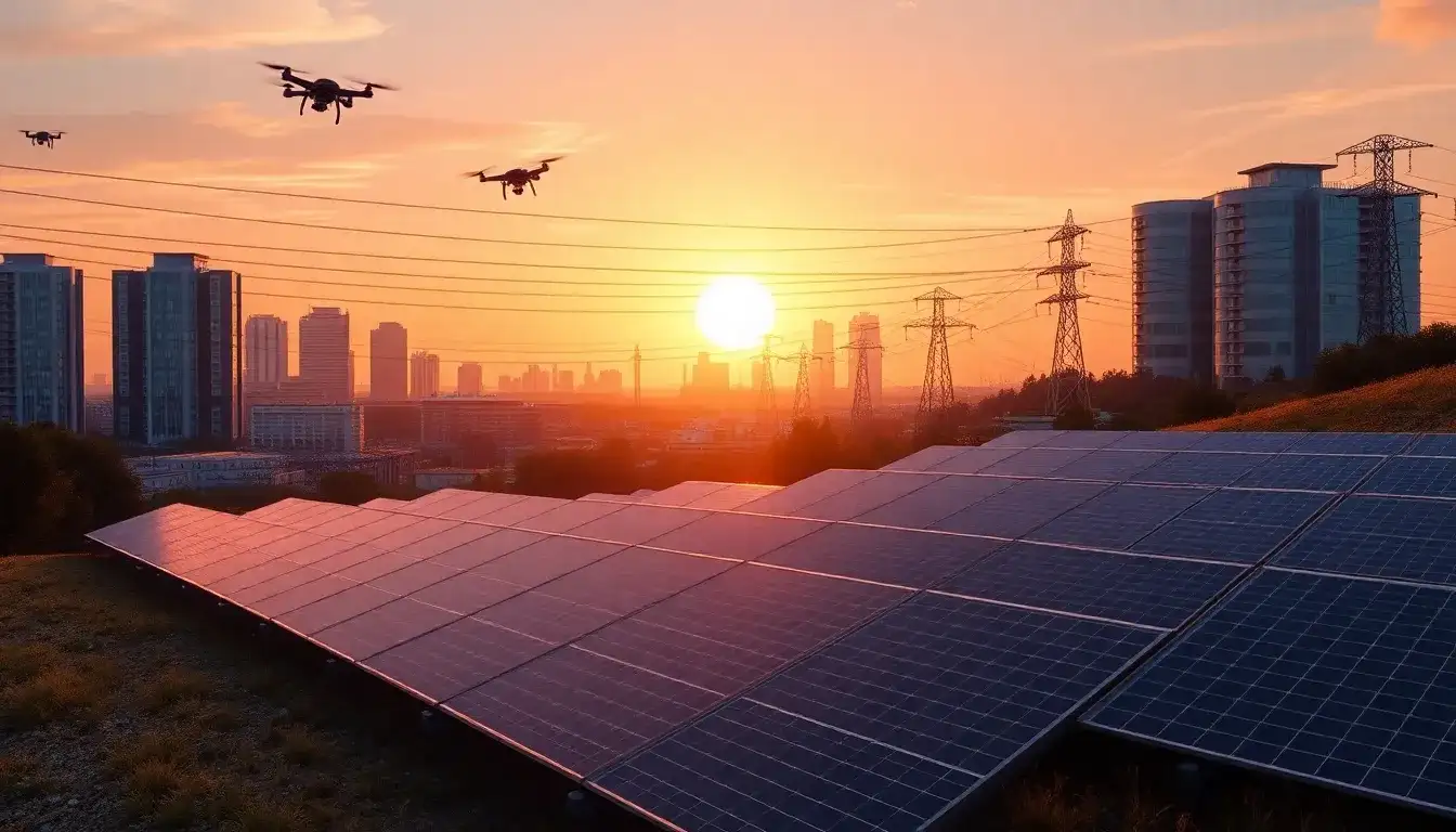 How do solar trackers enhance the efficiency of smart grids