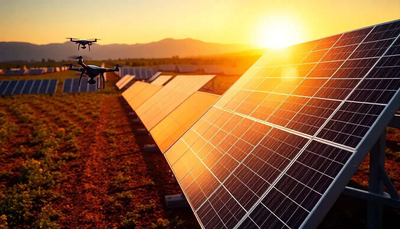 How does AI improve the efficiency of solar trackers