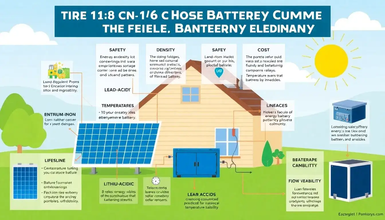 What factors should be considered when choosing a battery chemistry for residential energy storage