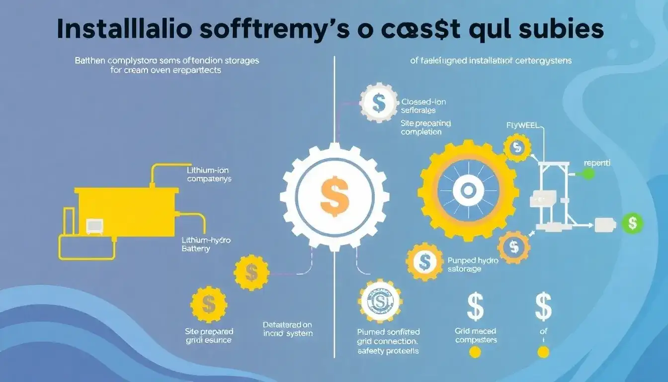 How do installation complexities affect the cost of energy storage systems