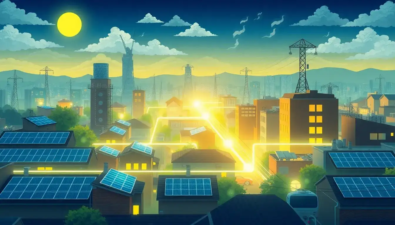 How do smart grids address the intermittency of solar power