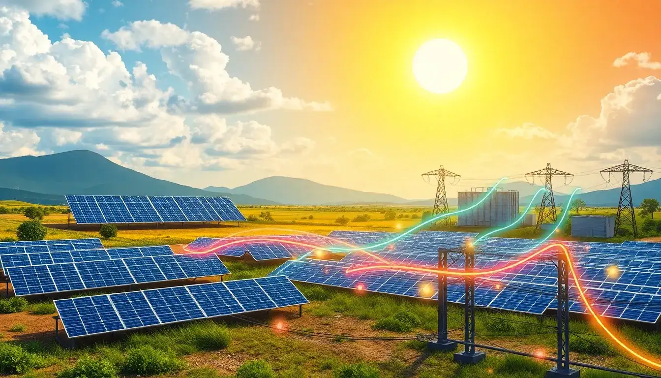 How does the variability of solar radiation impact grid stability