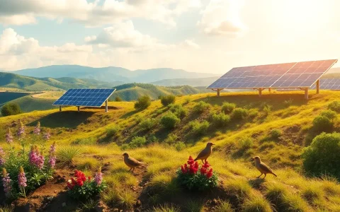 What are the environmental benefits of using taller solar trackers on uneven terrain