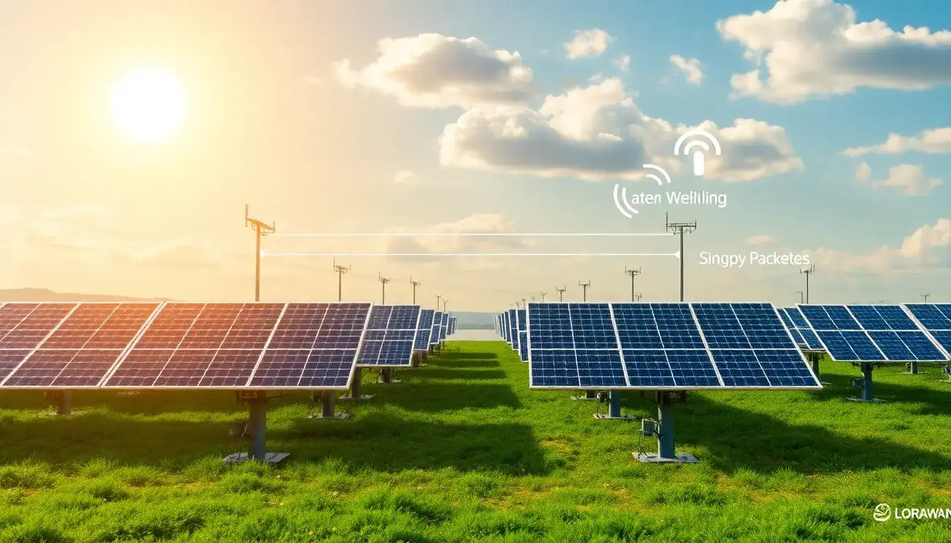 How does LoRaWAN ensure reliable data transmission in solar tracker systems