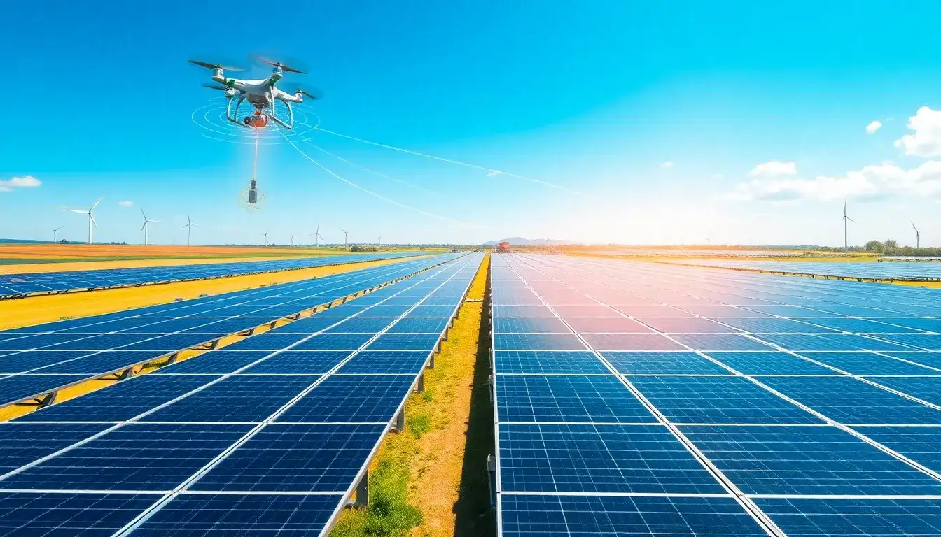 What makes LoRaWAN suitable for large-scale solar farms