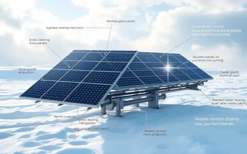 How do solar trackers handle heavy snowfall