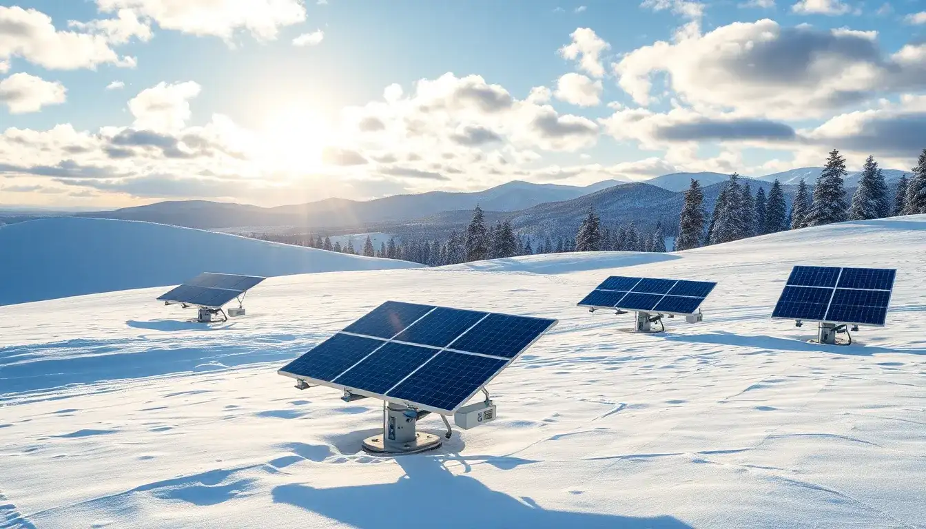 Can solar trackers operate efficiently in regions with frequent snowfall