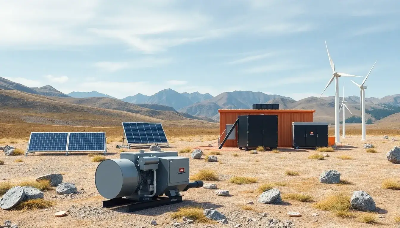 How do diesel generators impact the overall cost of energy storage systems in remote locations