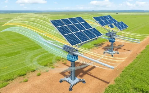 How do aeroelastic forces affect solar tracker stability