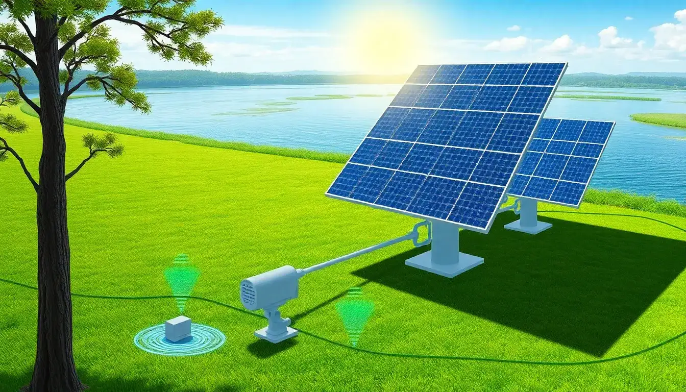 How do flood sensors integrate with solar tracker systems