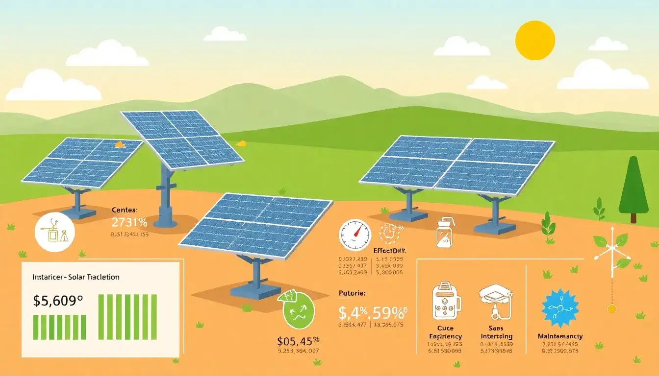 What are the installation and maintenance costs associated with solar trackers