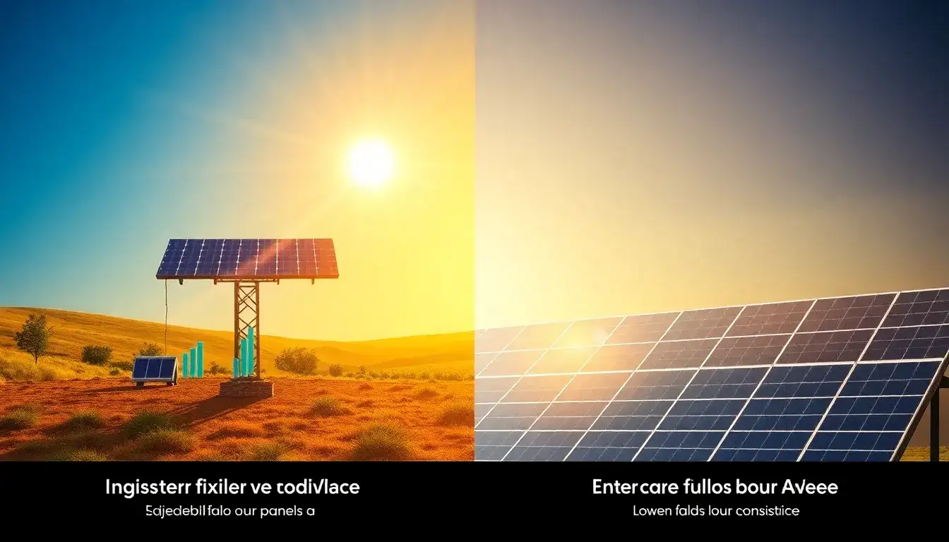 How do solar trackers compare to fixed solar panels in terms of long-term energy production