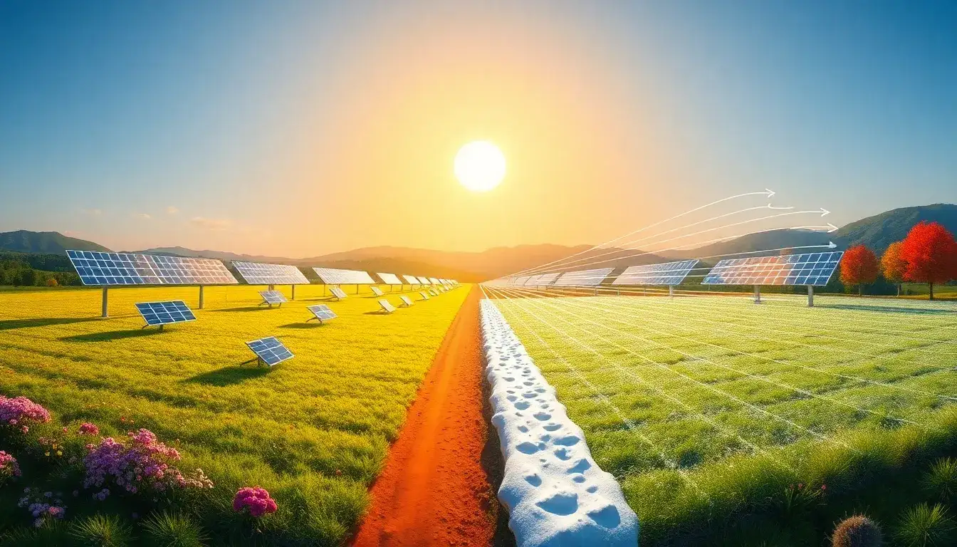 How does the energy output of solar trackers vary by season