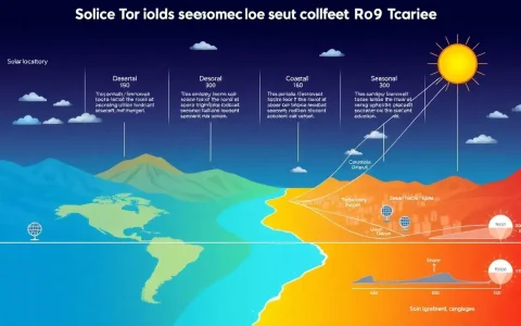 How does the geographical location impact the seasonal energy output of solar trackers