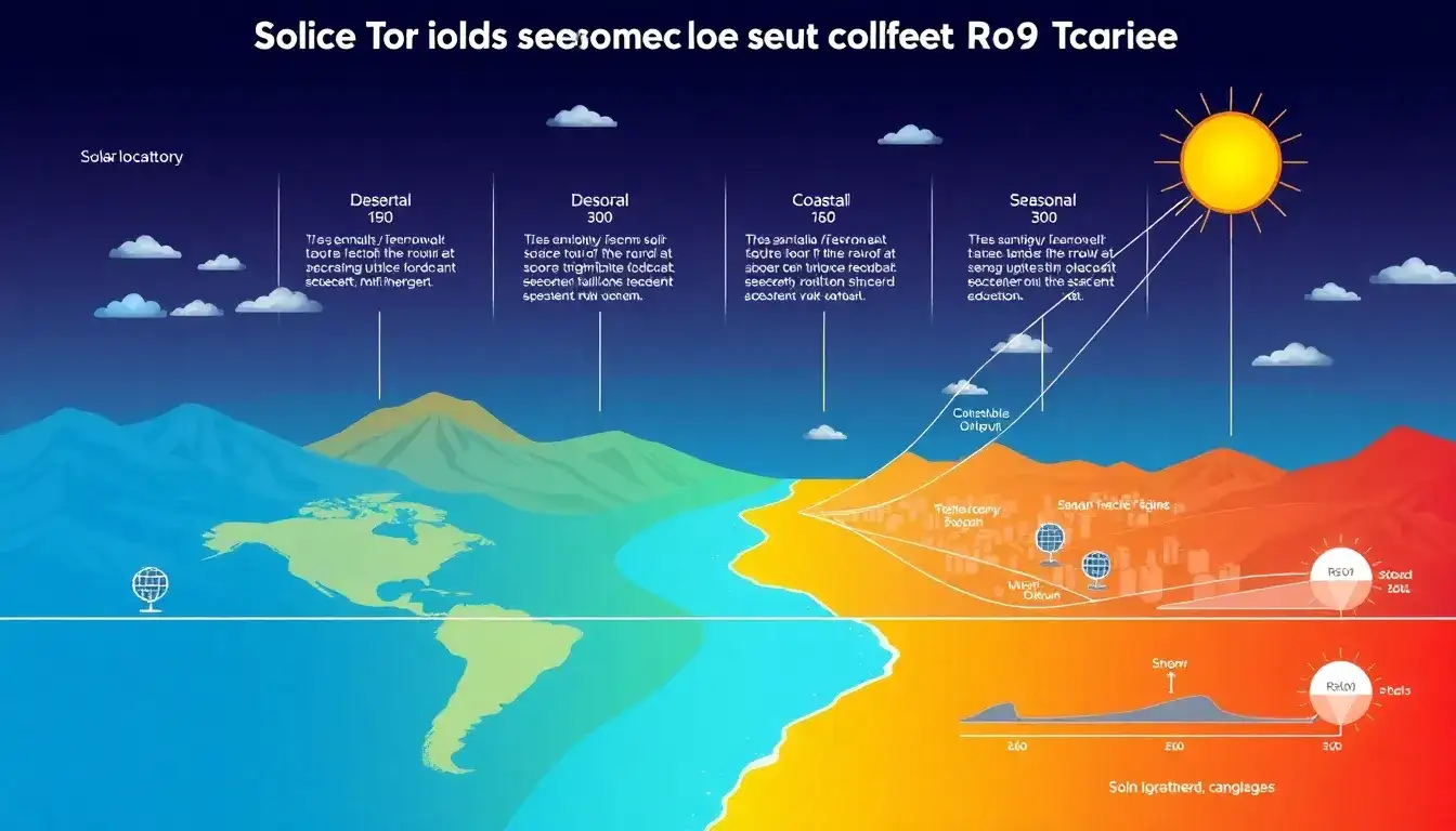 How does the geographical location impact the seasonal energy output of solar trackers