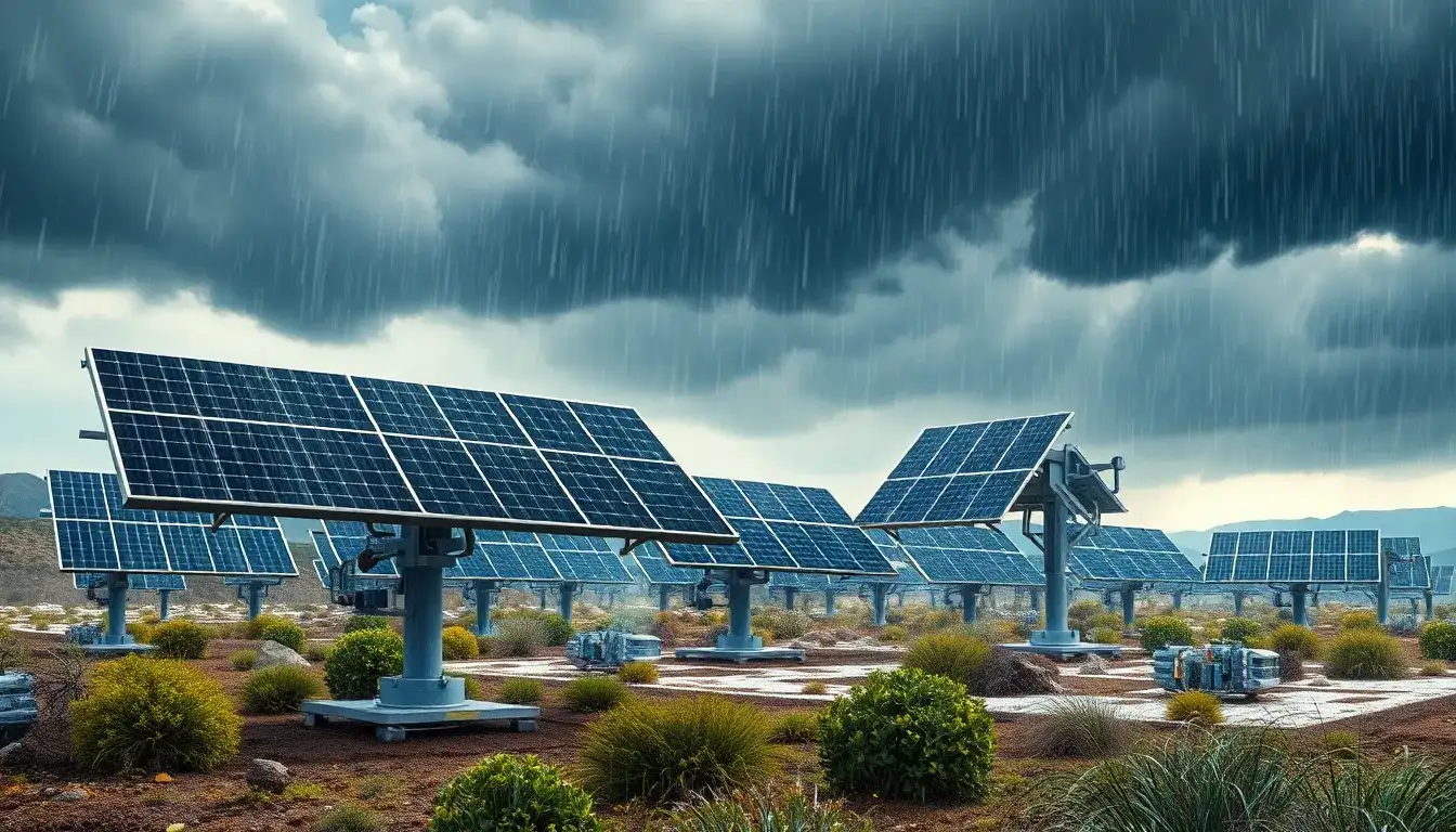 How do solar trackers perform in extreme weather conditions