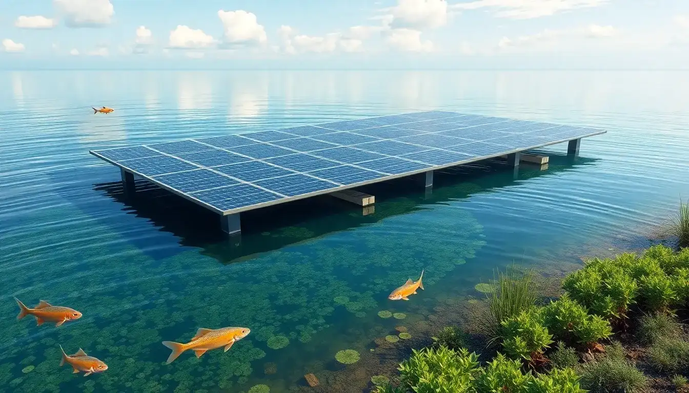 Are there any negative environmental impacts associated with floating solar panels