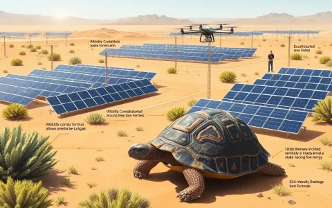 What measures are taken to protect desert tortoises in solar energy projects