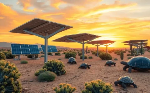 How effective are wildlife-friendly solar energy features in protecting desert tortoises