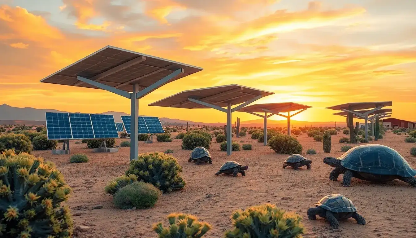 How effective are wildlife-friendly solar energy features in protecting desert tortoises