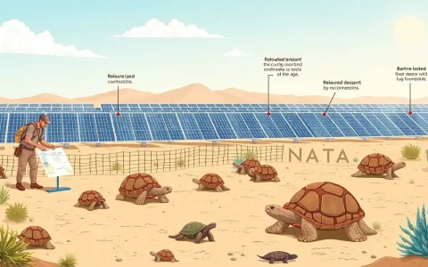 What are the main challenges in relocating desert tortoises for solar energy projects
