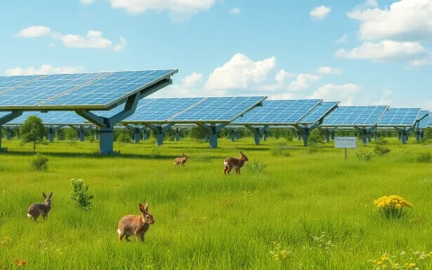 What are some innovative designs to minimize wildlife collisions with solar panels
