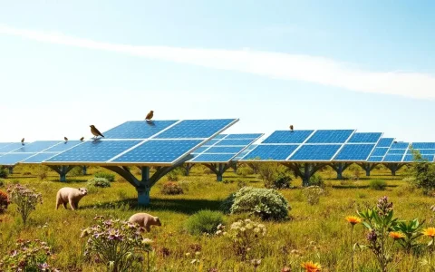 How can solar panels be designed to minimize habitat disruption