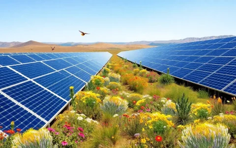 How can solar farms be integrated with native plant species