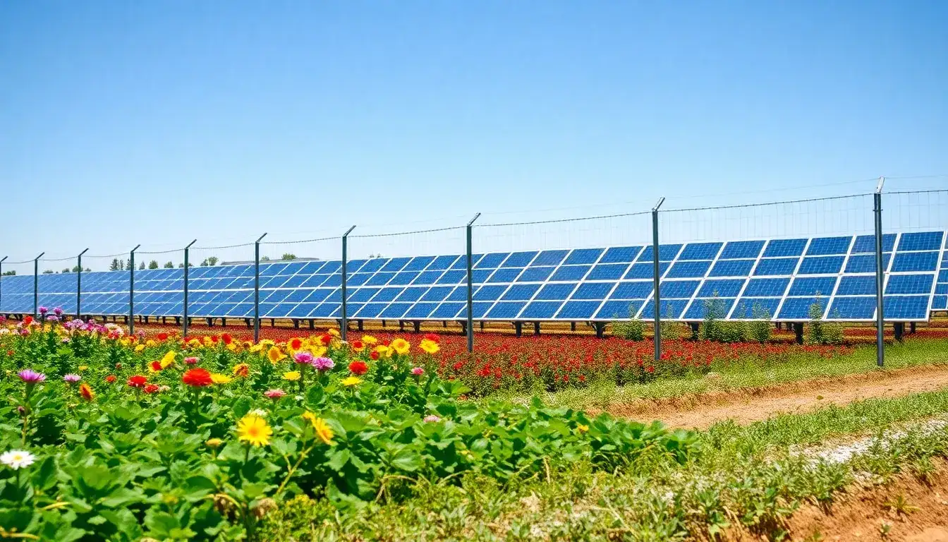 How can seasonal adjustments be made to solar farm fencing