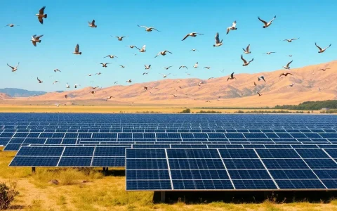 How do solar panels impact bird migration patterns