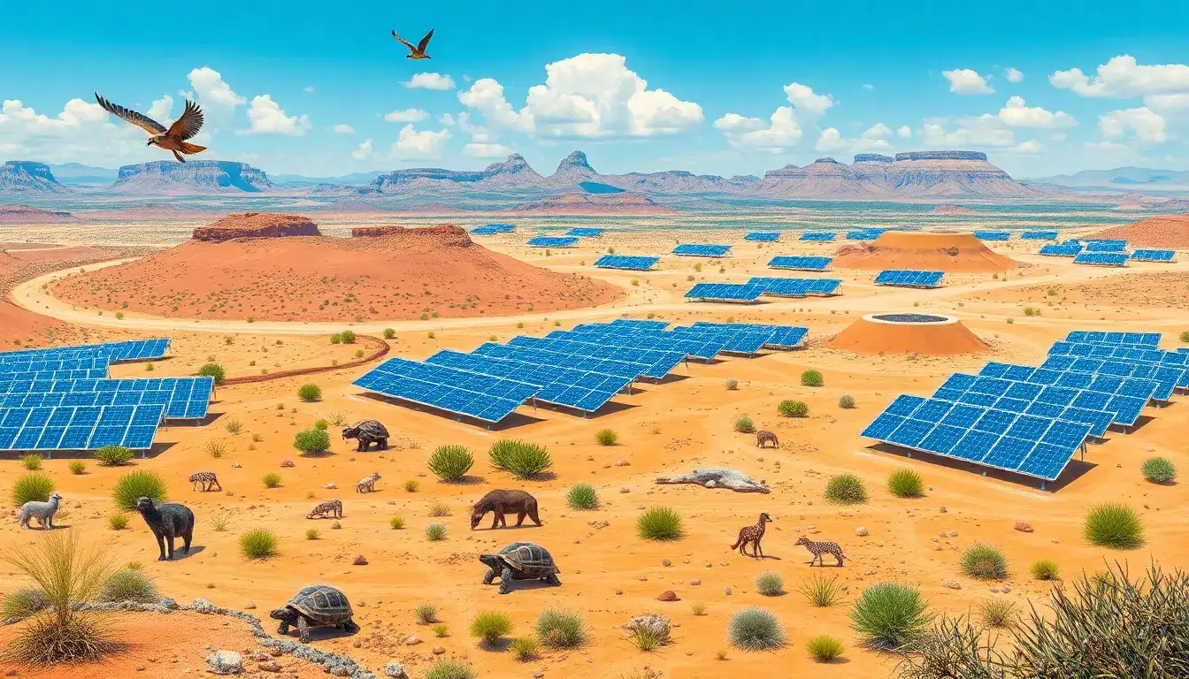 Are there specific regions where solar panels have a greater impact on wildlife
