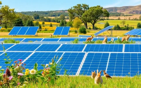 How does the spacing of solar panels affect wildlife habitats