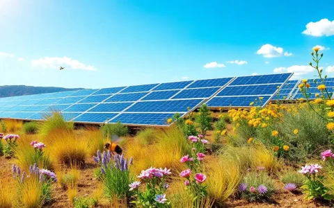 What types of native vegetation are best suited for solar farms