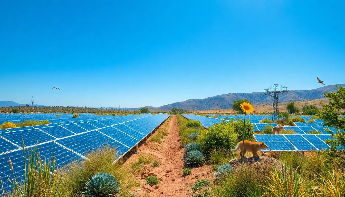 How do solar farms contribute to carbon sequestration