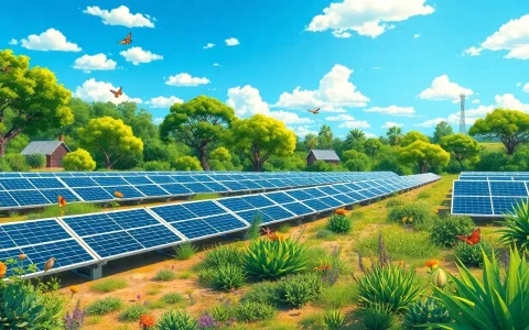 How does native vegetation impact the efficiency of solar panels