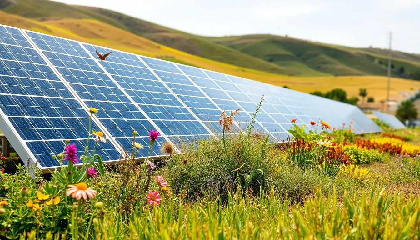 What are the best native plants to use under solar arrays